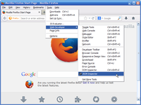 Open JSON Inspector on Firefox from Tools menu